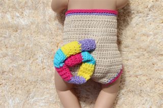 Cute Handmade Sock Monkey Orangutan Newborn Baby Knit Crochet Nappy Photo Prop