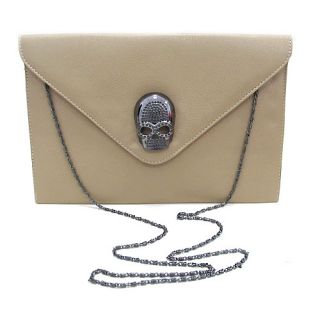 Lady Women Envelope Clutch Chain Purse Handbag Shoulder Hand Tote Skull Bag