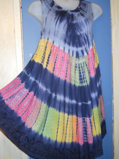 Jackpot Tie Dye Sundress Sun Dress Women's OSFA Free Size 1x XL L M s Summer