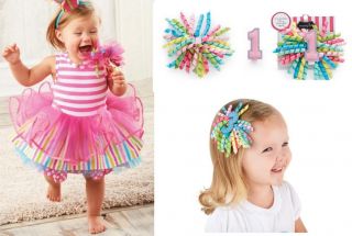 Mud Pie Birthday Wishes Girls Tiered Party Dress Pink 1st 12M 2 3 4 5