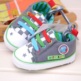 New Toddler Baby Infant Boy Shoes Sneaker Prewalker First Shoes E11 Size 1 2 3 4