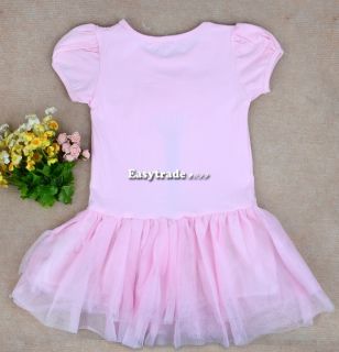 Baby Kids Girls Princess Formal Party Tutu Lace Bow Flower Gown Dress Clothes