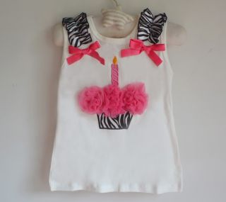 Pink Zebra Kids Children Toddler Girl Clothes Pettitop Top T Shirt Size 1 7 Yrs
