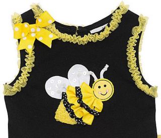 New Baby Girls RARE Editions Sz 18M Bumble Bee Tutu Outfit Dress Clothes Pageant