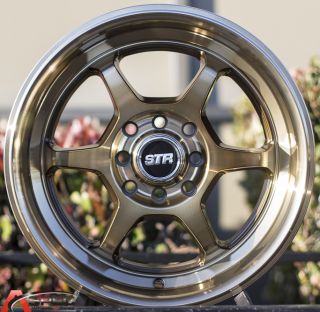 15x8 Str 501 P1 Style 4x100 Bronze Wheel Fit Scion XA XB Acura Integra MR2 Yaris