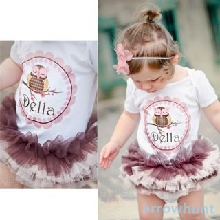 Baby Cotton T Shirts Tutu Dress Romper Outfits Girls One Piece Clothing 0 3 Year
