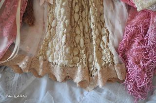 Fairy Dust French Lace Dress Hat Teddy Bear Blanket Set 4 Reborn Baby Doll