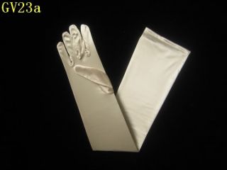Opera 23" Satin Gloves for Bridal Wedding Prom GV23