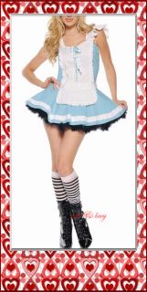 Sexy Ladies Womens Adult Halloween Alice Wonderland Cinderella Princess Costume