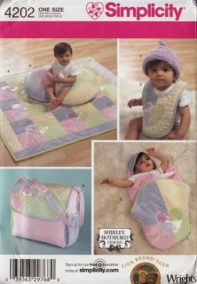 New Simplicity Baby Quilt Bib Diaper Bag Pillow Pattern