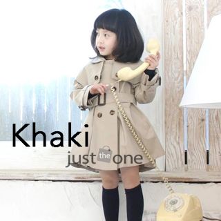 Hot Kids Baby Girls Autumn Casual Outerwear Double Breasted Trench Coat 5 Sizes