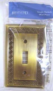 64335 Greek Key Antique Bronze Single Switch Cover Plate
