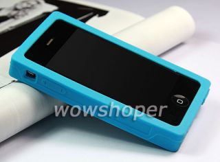 Silicone Tape Cassette Soft Skin Case Cover for Apple iPhone 3G 3GS Sky Blue