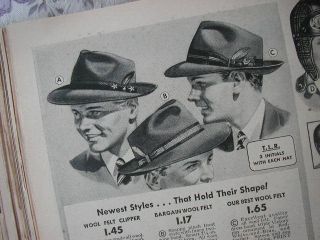 1942 Vtg Fashion Catalog Clothing Dress Hats Corsets Lingerie Shoes Men Women