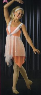 Summer Breeze Lyrical Ballet Dance Dress Costume Coral Sequin Tulle CS CL as AXL