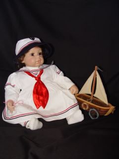 New in Box Retired Adora Name Your Own Baby Sailor Girl in White 20" Doll