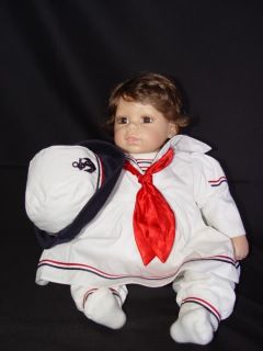 New in Box Retired Adora Name Your Own Baby Sailor Girl in White 20" Doll