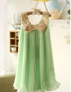 Girl Dresses Summer 2013 Pleated Chiffon One Piece Dress with Lace Collar Child