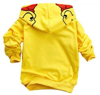 Winnie The Pooh Kids Boys Girls Long Sleeve Hoodies Clothes Size 2 8 Years