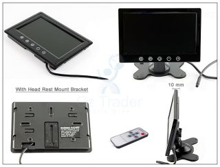 Super Slim 7" inch HD Ultra Thin Monitor in Car Headrest or Stand 12V 24V