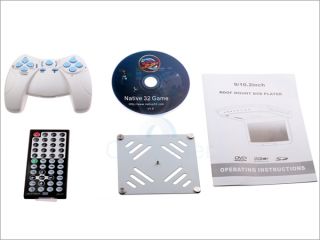 Roof Mount Monitor Car DVD Player– Games Controller 2X IR Head Phone FM SD USB