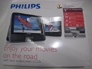 Brand New Philips PD9012 9" LCD Dual Screen Car Portable DVD Player PD9012 37