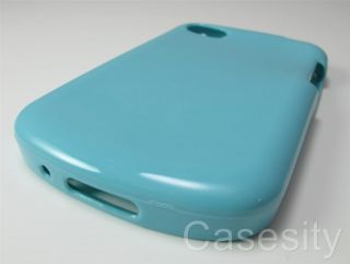 Celeste Turquoise TPU Gel Candy Skin Case Cover Accessory for Blackberry Q10