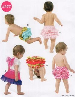 McCalls M6345 Sewing Pattern s XL Baby Infant Diaper Cover Tutu Wings Panty Easy