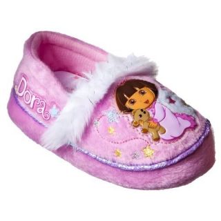 Dora The Explorer Toddler Girl Slippers Size Small 5 6 "Dora with Bear"