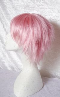 Short Pixie Crop Wig Baby Pink Anime Manga Cosplay Fancy Dress Drag Lolita