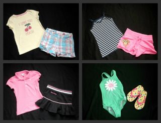 25pc Summer Spring Clothes Lot Dress Swimsuit Outfit Girls 6 6X 7 Gap Justice