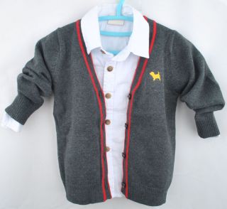 2013 Autumn Child Kids Boy Girl Long Sleeve Tops Sweater Knit Cardigan Coat