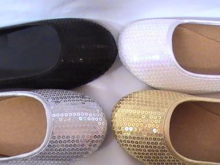Girl Sequined Ballet Flats RIANNA77 Youth Flower Girl Pageant Dress Shoes