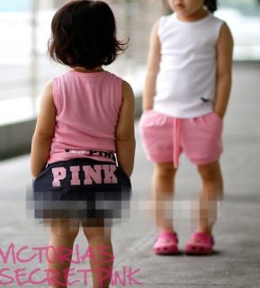 Girls Pink Shorts T Shirt Set Leisure Outfit Baby Top Photo Prop Summer Princess