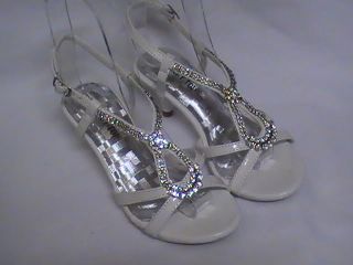 Girls White Dress Shoes Pageant Heels T 33 2 YT Sz 13