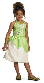Girls Child Disney The Princess The Frog Tiana Fairy Tale Dress Costume