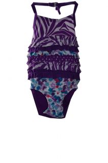 TCP Baby Girls One Piece Purple Blue Swim Bathing Suit Infant 6 9 12 Months New