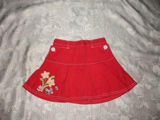 Cute Girls Gymboree Wish You Were Red Skirt Sz 3T