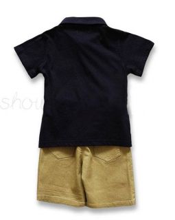 A243 Boys Kids Baby Clothes Set 2pcs Outfit Polo Shirt Top Shorts Pants S0 3Y