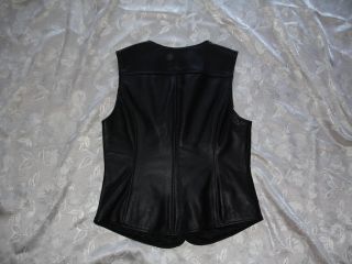 Nice Womens Harley Davidson Black Leather Vest Size s Small SM New