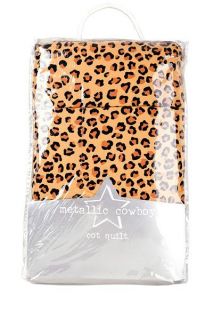 Metallic Cowboy Leopard Print Cot Quilt 100 Cotton Great Baby Shower Gift Idea