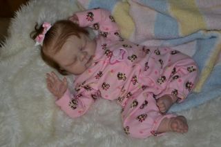 Beautiful Reborn Baby Girl Doll Libby Amazing Microrooted Hair Realistic