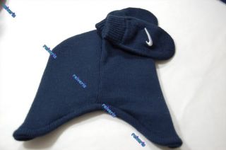 Nike Toddler Kids Beanie Hat Gloves Obsidian Blue New