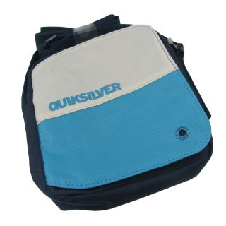 Quiksilver Mens No Speech Blue White Shoulder Messenger School Bag