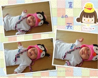 1pc Infant Baby Boy Girl Crochet Knit Cute Owl Beanies Hat 100 Cotton 0227D New
