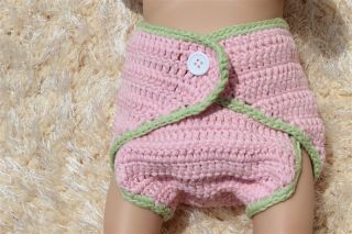 Cute Cotton Handmade Pink Green Brim Newborn Baby Knit Owl Hat Nappy Photo Prop