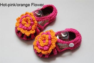Lovely Cute Handmade Crochet Flower Sandals Shoes Newborn Baby Photograph New