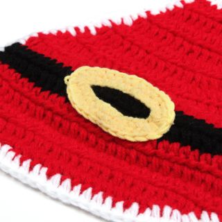 Newborn Baby Infant Long Braid Pigtail Knit Crochet Costume Hat Set Photo Props