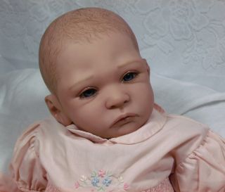 Sweet Pea OOAK Reborn Doll Newborn Baby Girl Painted Hair Bi Racial Ethnic