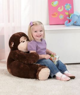 Monkey 18" Plush Animal Chair Child Toddler Kids for TV Games Reading Play New